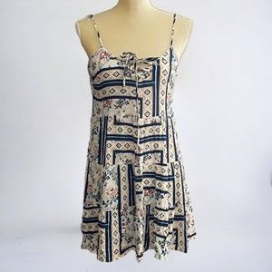 Full Tilt Dress XSMALL Floral Spaghetti Adjustable Strap Flirty Skater Summer